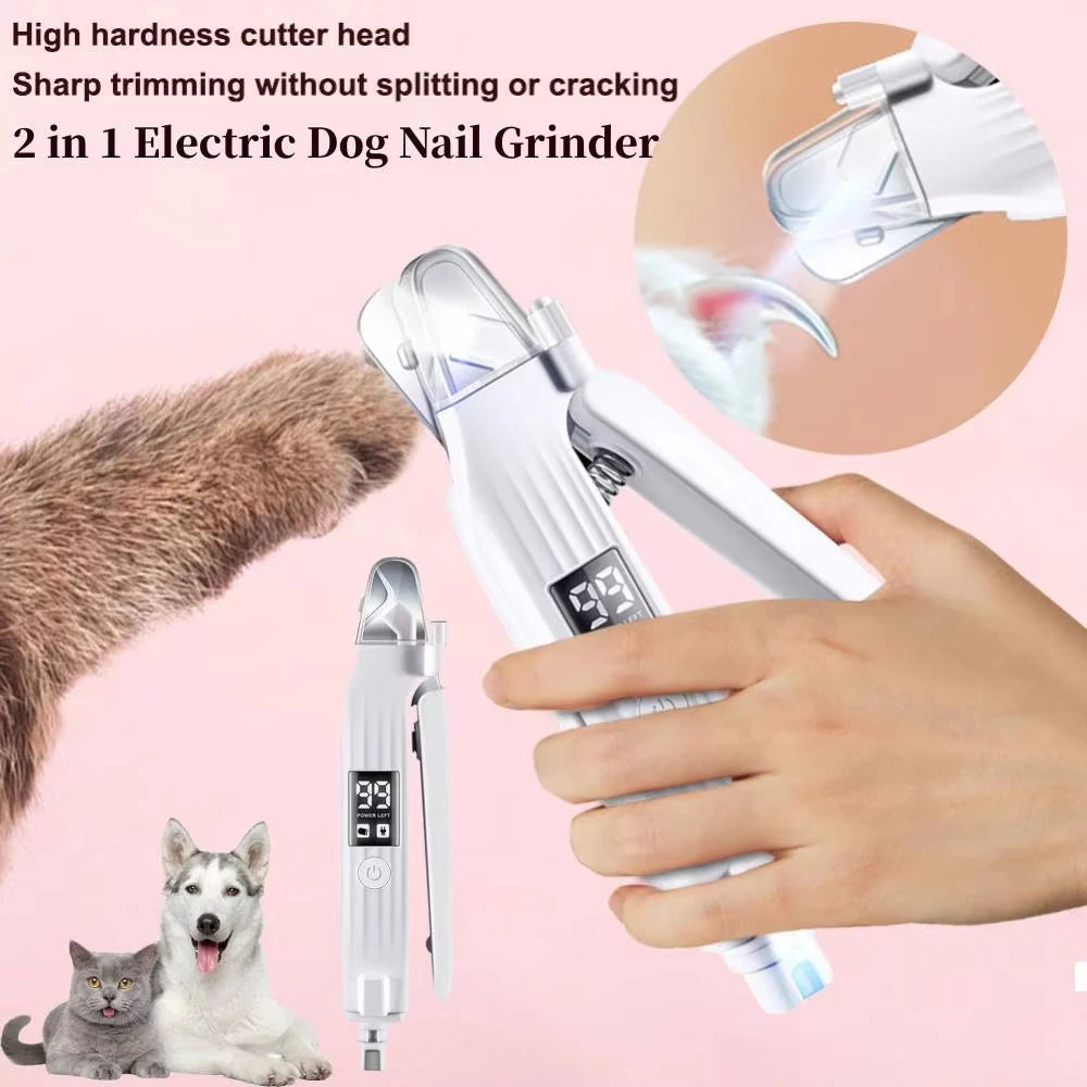 PETAMOUR Electric Pet Nail Trimmer with LED Lights