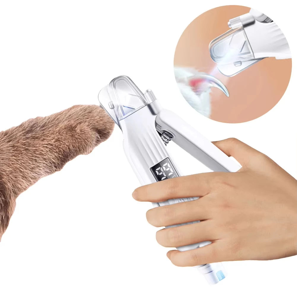 PETAMOUR Electric Pet Nail Trimmer with LED Lights