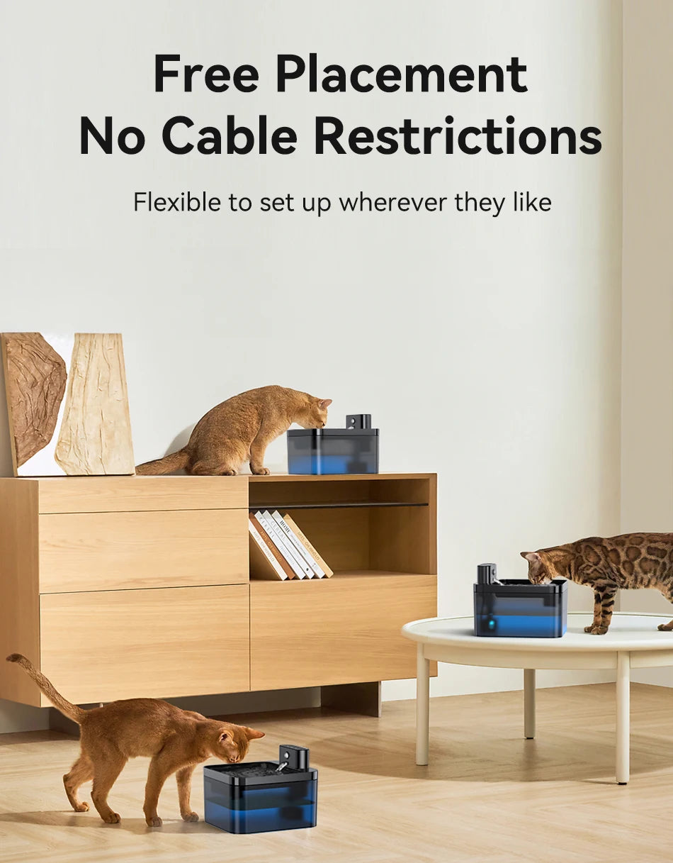 PETAMOUR Wireless Automatic Pet Water Fountain
