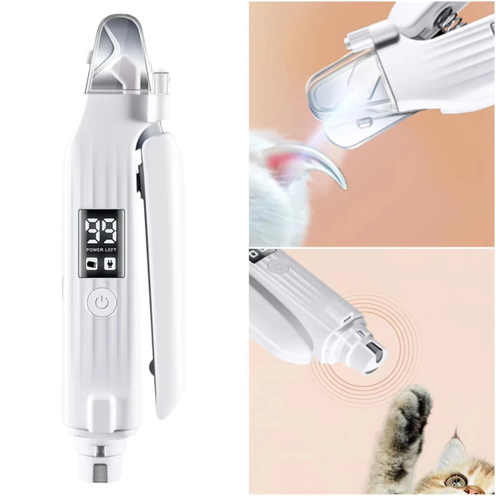 PETAMOUR Electric Pet Nail Trimmer with LED Lights