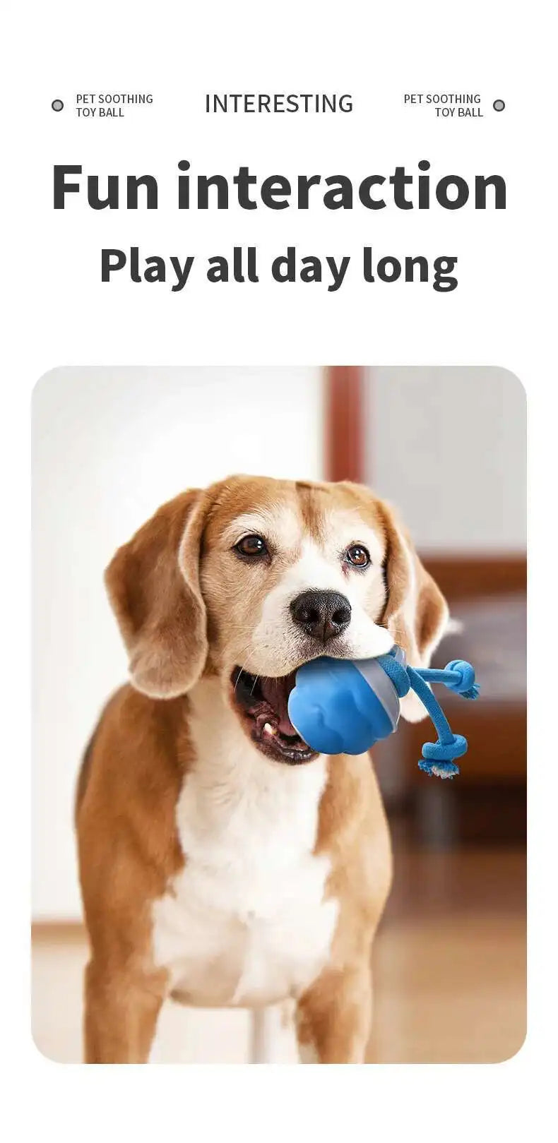 PETAMOUR Dog Toys Smart Rolling Ball