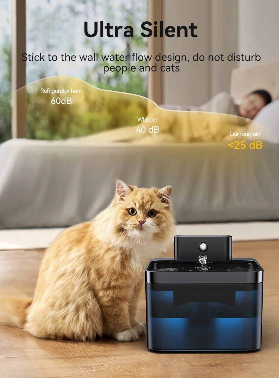 PETAMOUR Wireless Automatic Pet Water Fountain