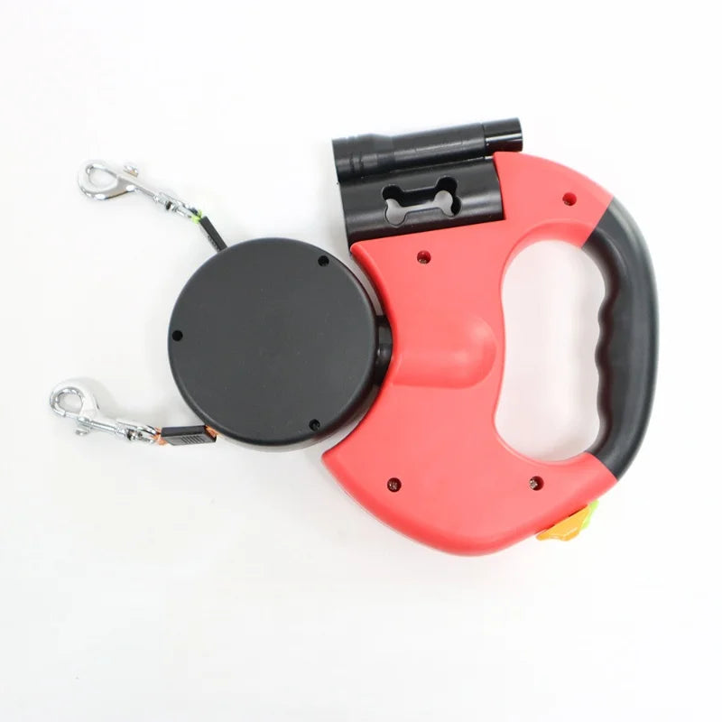PETAMOUR Dual-head retractable dog leash |anti-entanglement design