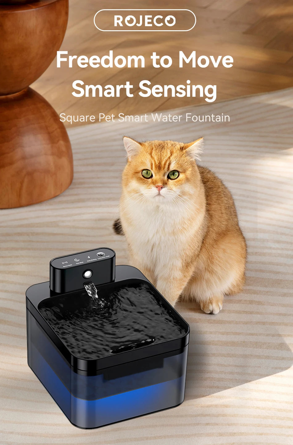 PETAMOUR Wireless Automatic Pet Water Fountain