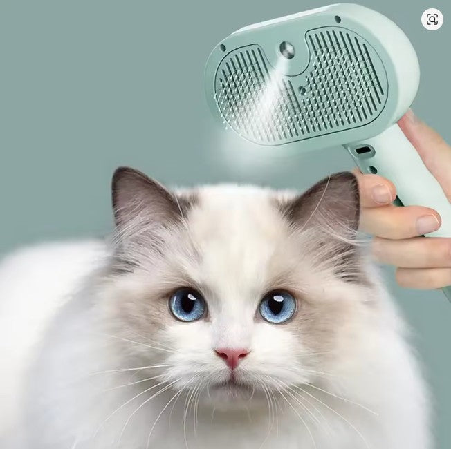 PETAMOUR Spray Groom Comb | Water Mist Humidifier Comb